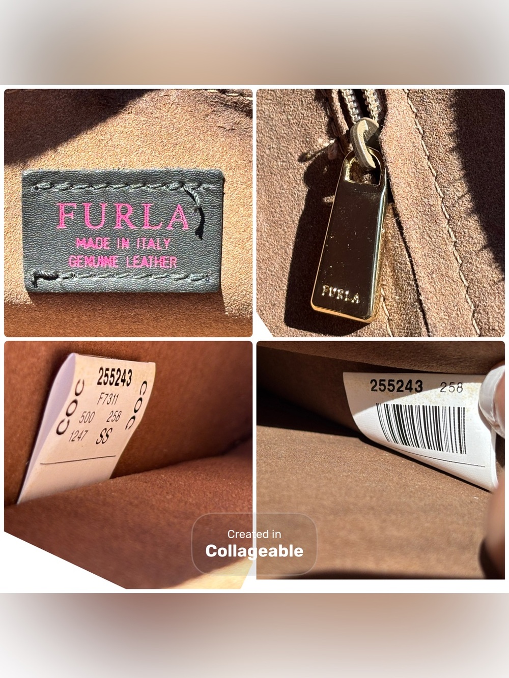 Furla Pebbled Leather Shoulder Bag - Picture 5 of 17